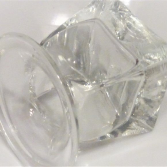 HM2 THICK Glass Candle Holder Tealight Candles Vintage Candle Holder Paperweight - Picture 4 of 4